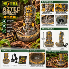 EXOTERRA Tempat Minum Reptil AZTEC Sacred Maize Waterfall 400ml no type Tidak ada merek 