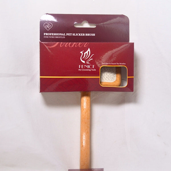 FENICE Sisir Sikat Anjing Kucing Wooden Slicker Brush Small