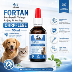 FORTAN Permbersih Telinga Anjing Kucing OHRPFLEGE 50ml no type Tidak ada merek 