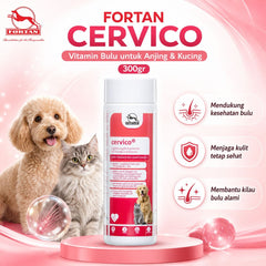 FORTAN Vitamin Anjing Kucing Bulu Cervico 300gr no type Tidak ada merek 