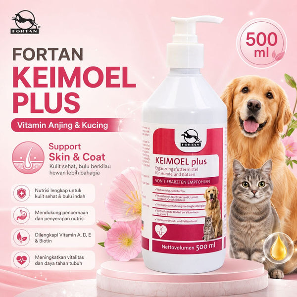 FORTAN Vitamin Anjing Kucing Bulu Keimol Plus with Primerose 500ml no type Tidak ada merek 