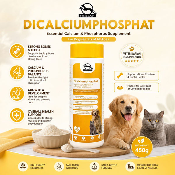 FORTAN Vitamin Anjing Kucing Dicalciumphosphat 450gr no type Tidak ada merek 