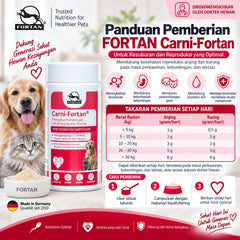 FORTAN Vitamin kesuburan Anjing Kucing CARNIFortan 80gr no type Tidak ada merek 