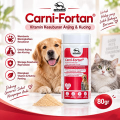FORTAN Vitamin kesuburan Anjing Kucing CARNIFortan 80gr no type Tidak ada merek 