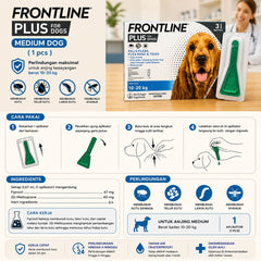 FRONTLINE Plus Pembasmi Kutu Anjing Medium 10-20kg 1pcs no type Tidak ada merek 