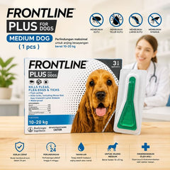 FRONTLINE Plus Pembasmi Kutu Anjing Medium 10-20kg 1pcs no type Tidak ada merek 