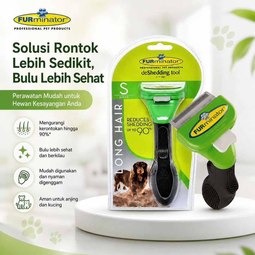 FURMINATOR Sisir Anjing Dog Comb Long Hair Small Grooming Tools Tidak ada merek 