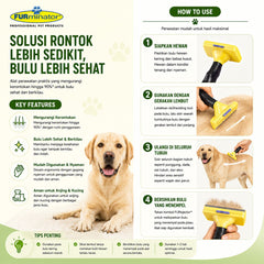 FURMINATOR Sisir Anjing Dog Comb Short Hair Large Grooming Tools Tidak ada merek 