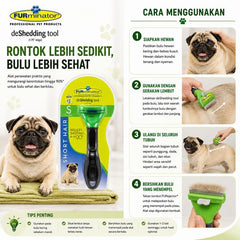 FURMINATOR Sisir Rontok Anjing Deshedding Tool Short Hair Small no type Tidak ada merek 
