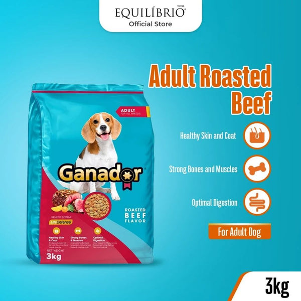 GANADOR Makanan Anjing Adult Roasted Beef 3kg Dog Food Dry Tidak ada merek 