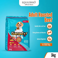 GANADOR Makanan Anjing Adult Roasted Beef 3kg Dog Food Dry Tidak ada merek 