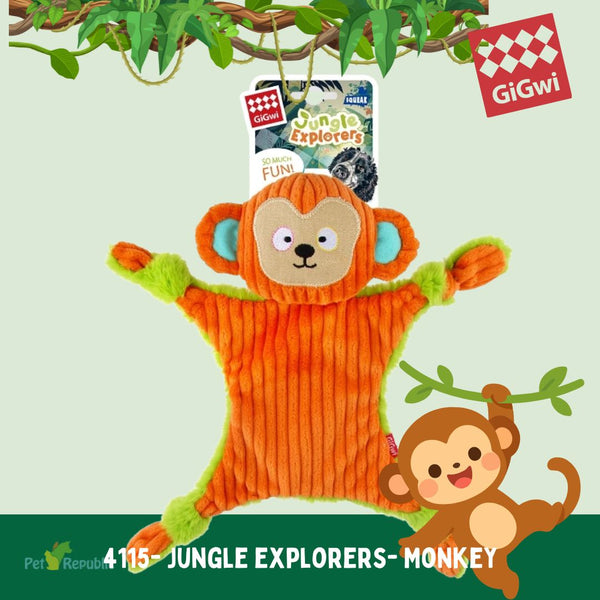 GIGWI 4115 Mainan Anjing Jungle Explorers Monkey Dog Toy Tidak ada merek 