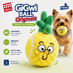 GIGWI 4163 Mainan Anjing Ball Originals Pineapple with Squeaker Small Dog Toy NoBrand 