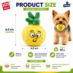 GIGWI 4163 Mainan Anjing Ball Originals Pineapple with Squeaker Small Dog Toy NoBrand 