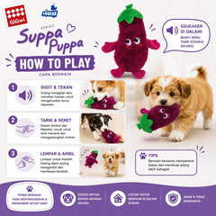 GIGWI 4178 Suppa Puppa Eggplant Dog Toy NoBrand 