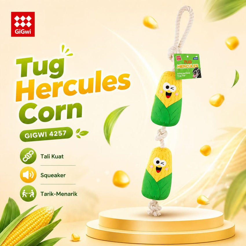 GIGWI 4257 Mainan Anjing Tug Hercules Corn Dog Toy NoBrand 