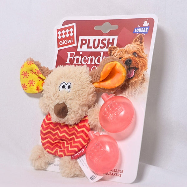 GIGWI 6222 Mainan Anjing Plush Friendz DOG with Squaker Dog Toy Gulapaws 