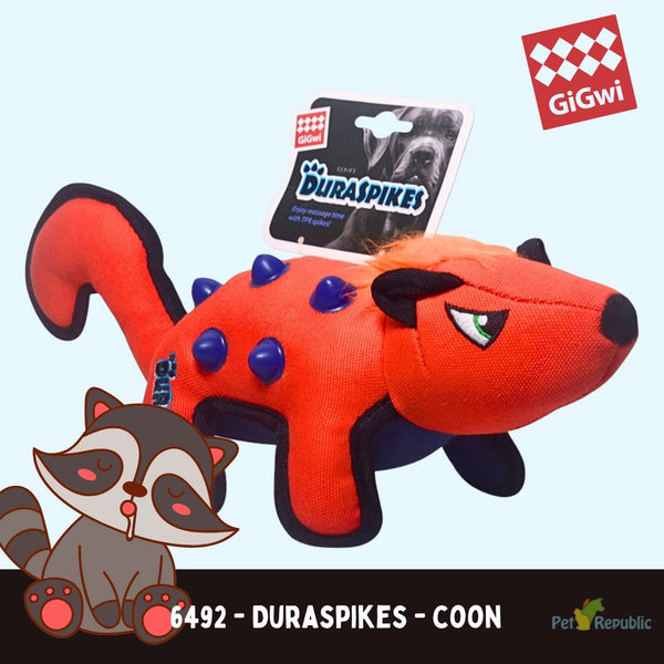 GIGWI 6492 Mainan Anjing Duraspikes Coon Orange Dog Toy Tidak ada merek 