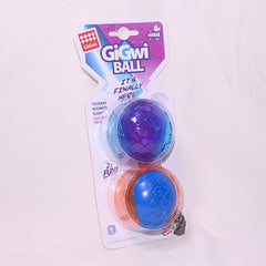 GIGWI 6740 Mainan Anjing Ball With Squeaker Transparant M 2pcs Doy Toy Gigwi 