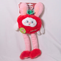GIGWI 6969 Mainan Anjing Plush Friendz Strawberry Rabbit Dog Toy Tidak ada merek 
