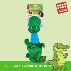 GIGWI 8482 Mainan Anjing Crocodile Plush Dog Toy With TPR Neck no type Tidak ada merek 