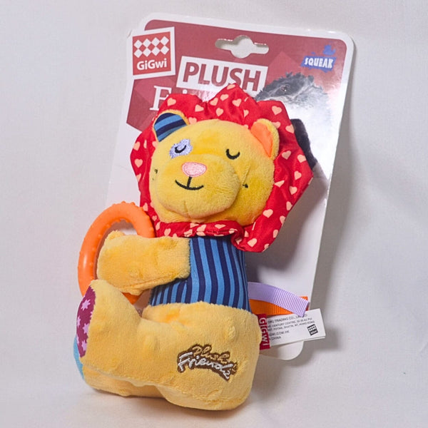 GIGWI 8565 Mainan Anjing Plush Friendz Lion with TPR Ring Dog Toy Tidak ada merek 
