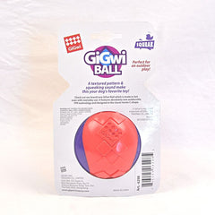 GIGWI Mainan Anjing Ball With Squeaker Solid Red Purple L Dog Toy Tidak ada merek 