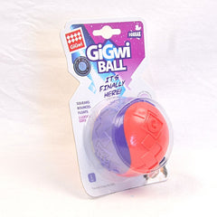 GIGWI Mainan Anjing Ball With Squeaker Solid Red Purple L Dog Toy Tidak ada merek 