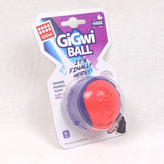GIGWI Mainan Anjing BALL With Squeaker Solid Red Purple M no type Tidak ada merek 