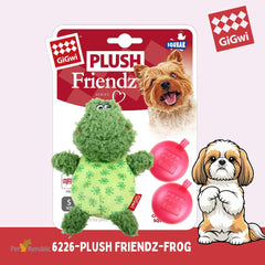 GIGWI Mainan Anjing FROG Plush Friendz with Refillable Squeaker 14cm no type Gigwi 