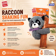 GIGWI Mainan Anjing RACCOON Shaking Fun With Squeaker Inside no type Tidak ada merek 