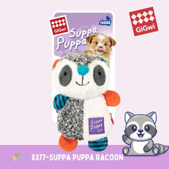 GIGWI Mainan Anjing Suppa Puppa Racoon Squeaker Crinkle Inside 15cm no type Tidak ada merek 