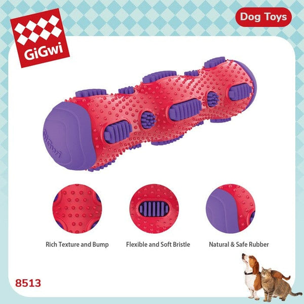 GIGWI Mainan Anjing Toothbrush Stick Rubber with Crackle Sound 20.5cm no type Tidak ada merek 