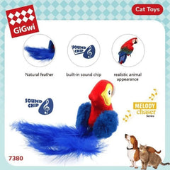 GIGWI Red Parrot Melody Chaser With Activated Sound Chip no type Tidak ada merek 