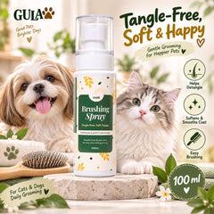 GULAPAWS Anti Bulu Kusut Anjing Kucing Brushing Spray 100ml Grooming Pet Care Tidak ada merek 