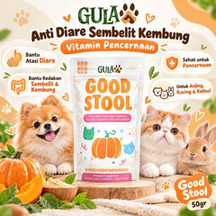 GULAPAWS Anti Diare Sembelit Kembung Anjing Kucing Vitamin Pencernaan Good Stool 50gr no type Tidak ada merek 