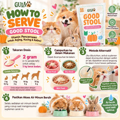 GULAPAWS Anti Diare Sembelit Kembung Anjing Kucing Vitamin Pencernaan Good Stool Travel Pack Pet Vitamin & Supplement Tidak ada merek 