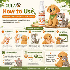 GULAPAWS Anti Kutu Anjing Kucing Flea and Tick Spray 100ml no type Tidak ada merek 