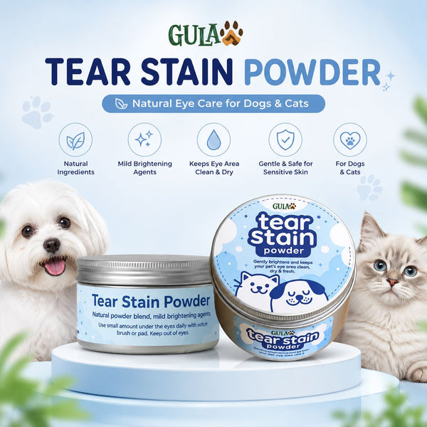 GULAPAWS Bedak Anjing Kucing Noda Mata Tear Stain Powder 25gr Grooming Pet Care Tidak ada merek 