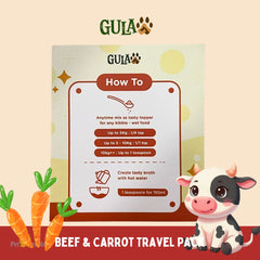 GULAPAWS Kaldu Anjing Kucing Beef Carrot Extract Broth Powder Travel Pack 5GR Pet Vitamin & Supplement Gulapaws 