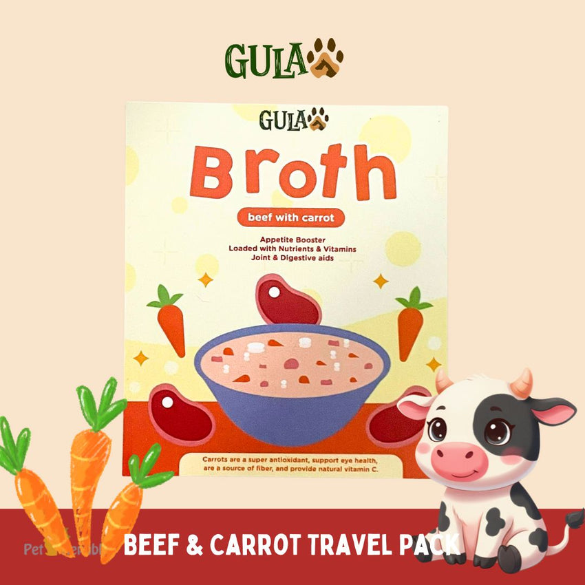 GULAPAWS Kaldu Anjing Kucing Beef Carrot Extract Broth Powder Travel Pack 5GR Pet Vitamin & Supplement Gulapaws 