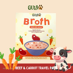 GULAPAWS Kaldu Anjing Kucing Beef Carrot Extract Broth Powder Travel Pack 5GR Pet Vitamin & Supplement Gulapaws 