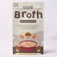 GULAPAWS Kaldu Anjing Kucing Ebi with Mushroom Extract Broth Powder 50gr Pet Vitamin & Supplement Gulapaws 