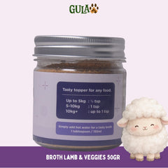 GULAPAWS Kaldu Anjing Kucing Lamb and Veggies 50gr Dog Food Dry Tidak ada merek 