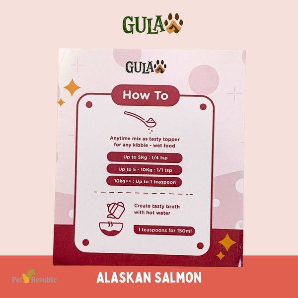 GULAPAWS Kaldu Anjing Kucing Salmon Broth Powder Travel Pack 5gr Pet Vitamin & Supplement Gulapaws 