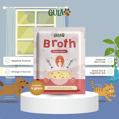 GULAPAWS Kaldu Anjing Kucing Salmon Broth Powder Travel Pack 5gr Pet Vitamin & Supplement Gulapaws 