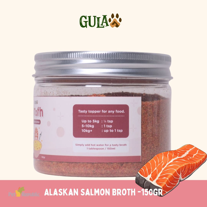 GULAPAWS Kaldu Anjing Salmon Extract Broth Powder 150gr Pet Vitamin & Supplement Gulapaws 