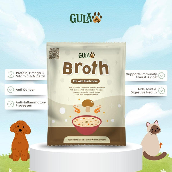 GULAPAWS Kaldu Ebi Mushroom Extract Broth Travel Pack 5gr Dog Snack Gulapaws 