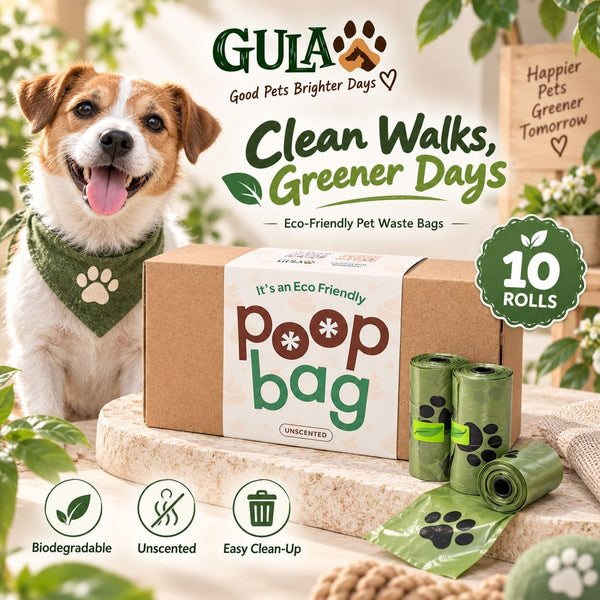 GULAPAWS Kantong Kotoran Hewan Biogradeable Poop Bags 10rolls no type Tidak ada merek 