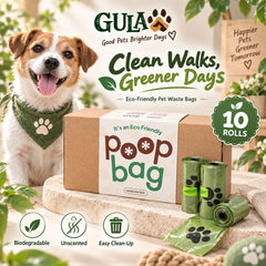 GULAPAWS Kantong Kotoran Hewan Biogradeable Poop Bags 10rolls no type Tidak ada merek 